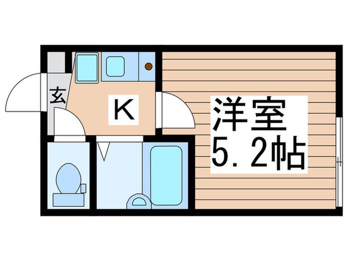 アリス南千住(1K/3階)の間取り写真