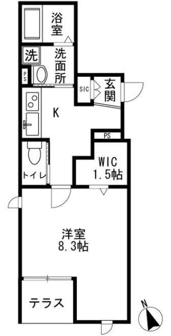 GOOD HOPE(1K/1階)の間取り写真