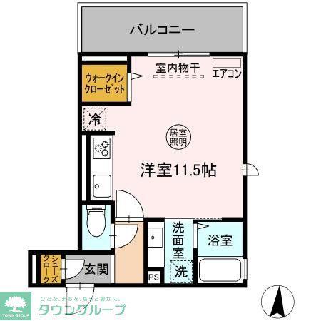 VIVIDO.M(ワンルーム/2階)の間取り写真