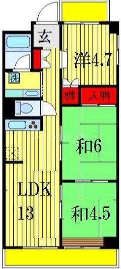 シャトルグランディ(3LDK/2階)の間取り写真