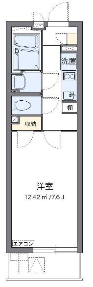 スクエア与野(1K/3階)の間取り写真