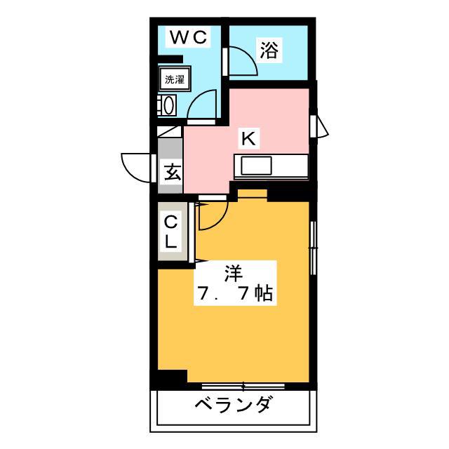 NOHO(1K/2階)の間取り写真