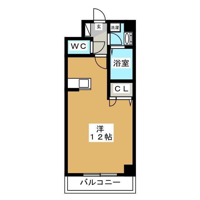 アビューラ(ワンルーム/3階)の間取り写真