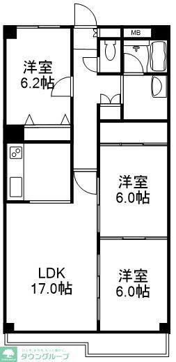 アクトヒルズ八千代II(3LDK/8階)の間取り写真