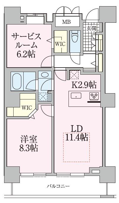 ロイヤルパークスタワー南千住(1SLDK/33階)の間取り写真