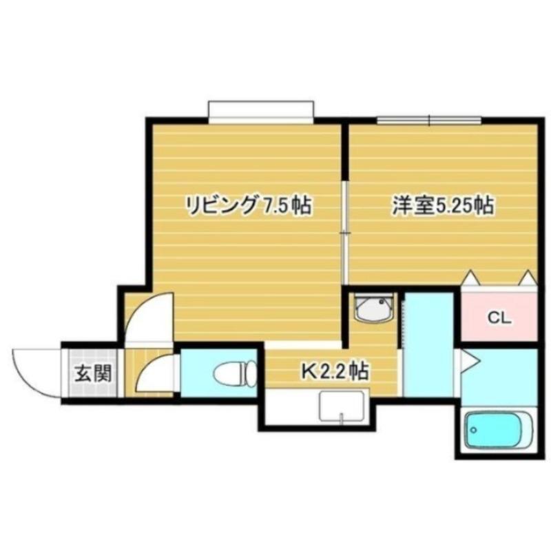コンフォート平和(1LDK/2階)の間取り写真