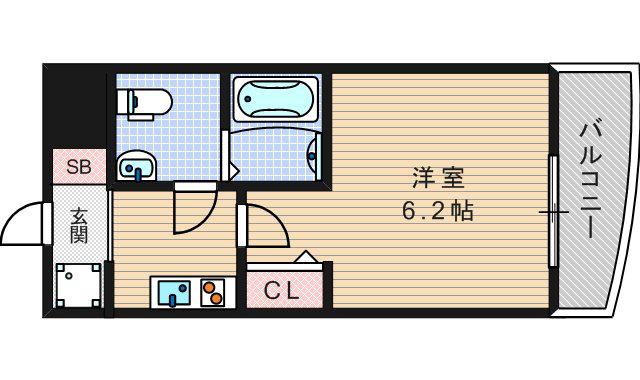 ラシーヌ日本橋(1K/3階)の間取り写真