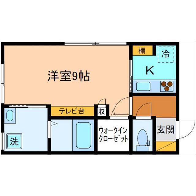 グランノア富山(1K/2階)の間取り写真