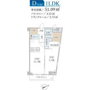 KS GRAND RIVER(1LDK/6階)の間取り写真