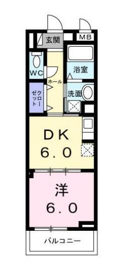 ボワ リュネール(1LDK/3階)の間取り写真