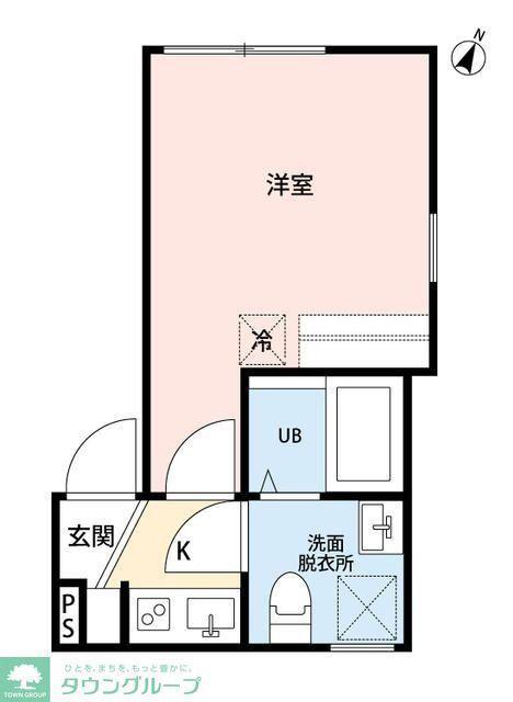 LINO WAKAGI(1K/2階)の間取り写真