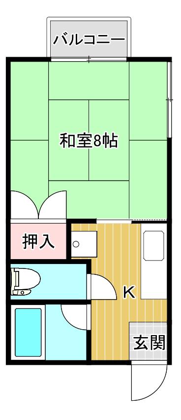 ハイムコスモス(1K/2階)の間取り写真
