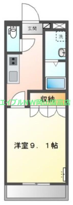 サンシャインANNEX(1K/1階)の間取り写真