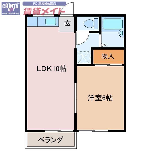 レピュート愛宕(1LDK/1階)の間取り写真