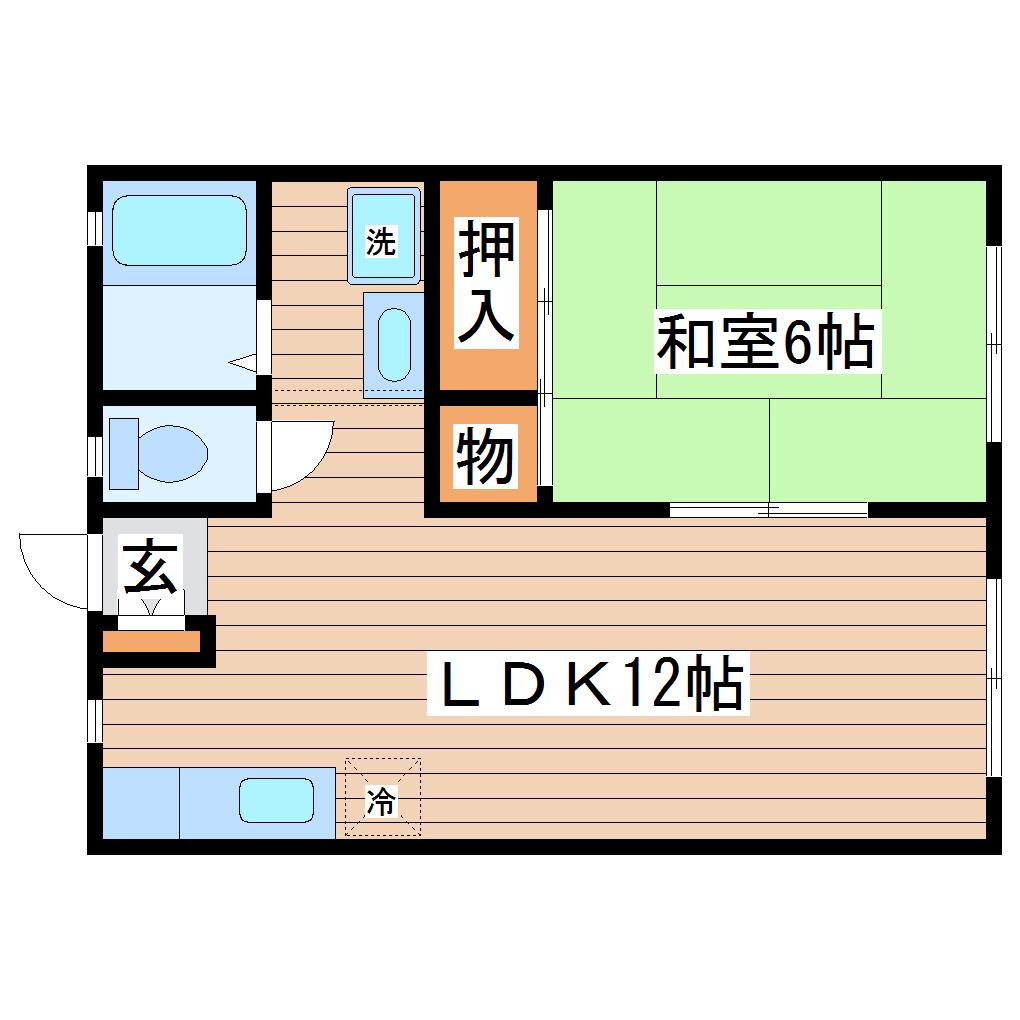 メゾンドさとう(1LDK/1階)の間取り写真