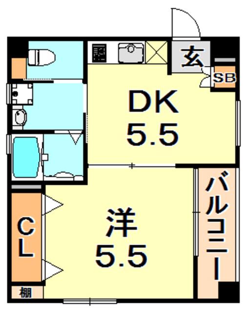 SEIWA HOUSE(1DK/1階)の間取り写真