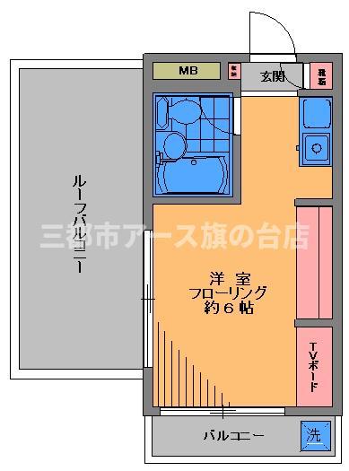 メゾンドシュミネ(ワンルーム/3階)の間取り写真
