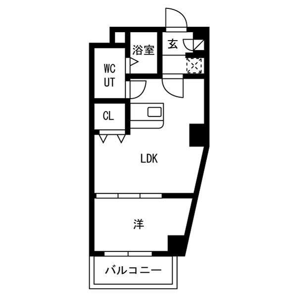 アルファコート青砥2(1DK/1階)の間取り写真