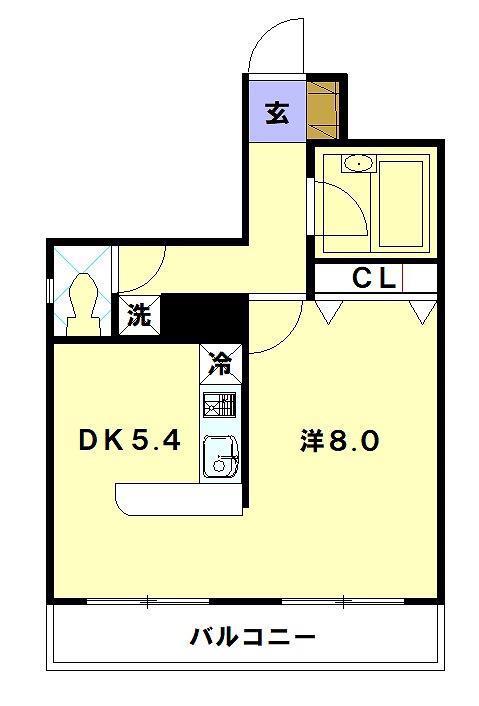 ラ・レジダンス・ド・シャルール(1DK/3階)の間取り写真