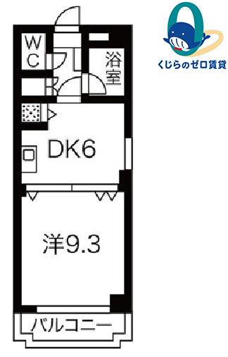 音羽壱番館金山(1DK/4階)の間取り写真