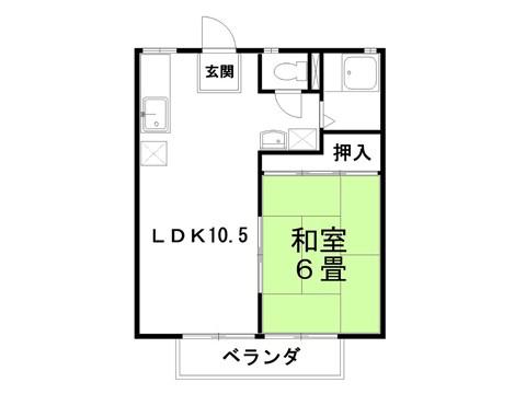 ハイツN・T(1LDK/2階)の間取り写真