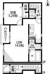 リーブルファイン西川手(1LDK/2階)の間取り写真
