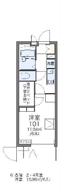 レオパレス生麦駅前(1K/3階)の間取り写真