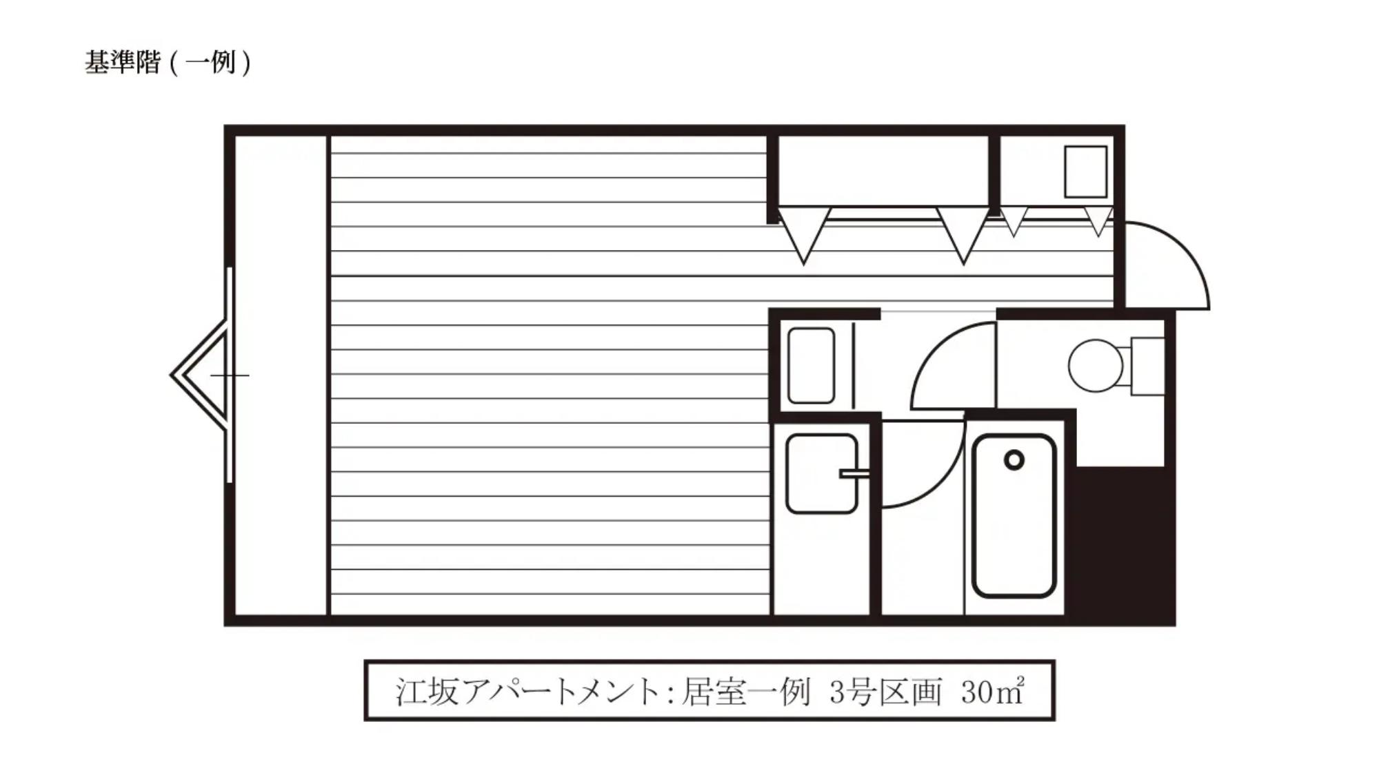 江坂アパートメント(1K/5階)の間取り写真