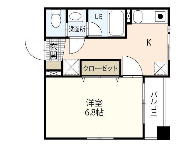 第3もりやまビル(1K/2階)の間取り写真