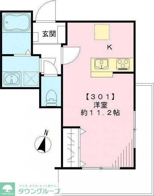 アルム深沢(ワンルーム/3階)の間取り写真