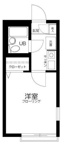 OZ壱番街(1K/2階)の間取り写真