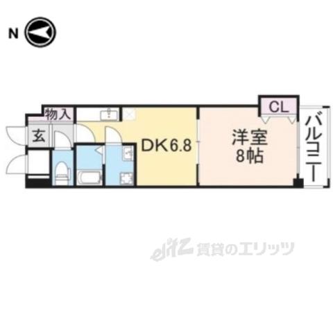 リバーポイント(1DK/5階)の間取り写真