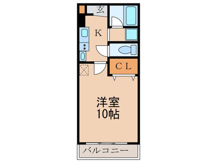 EMSCOURT(1K/2階)の間取り写真