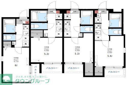 OVEST(1K/1階)の間取り写真