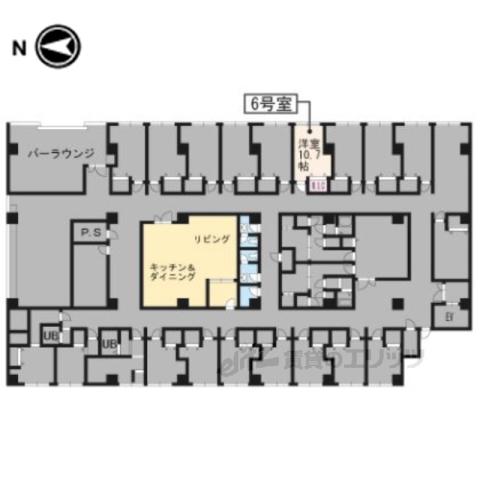 CASA MIA 北白川(ワンルーム/2階)の間取り写真