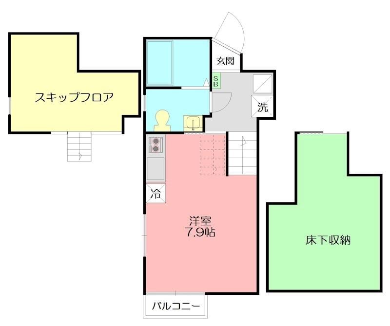 プレミア湘南(ワンルーム/2階)の間取り写真