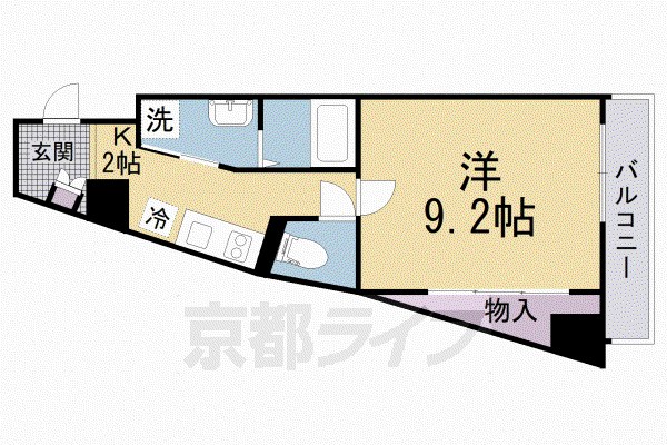 アンリシールIII(1K/4階)の間取り写真