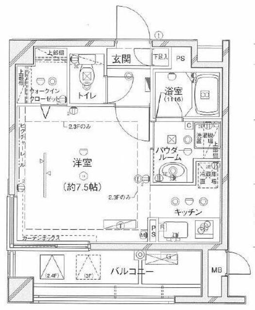 ステージファースト上落合(ワンルーム/4階)の間取り写真