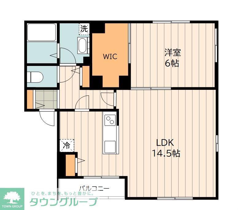 GRAN世田谷(1LDK/1階)の間取り写真
