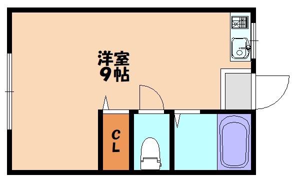 塚本コーポ(ワンルーム/1階)の間取り写真