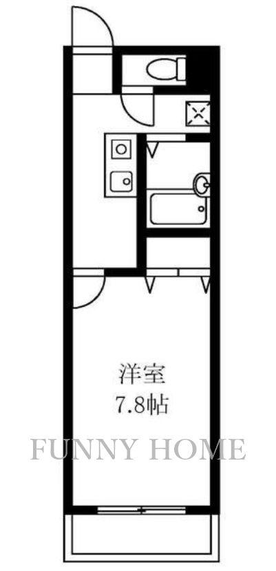 YMO駒沢(1K/3階)の間取り写真