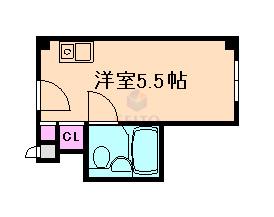 昭和グランドハイツ吉野(ワンルーム/2階)の間取り写真