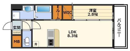 セレニテ天六ミラク(1LDK/5階)の間取り写真