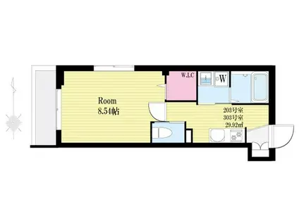 ルミエナ(1K/3階)の間取り写真