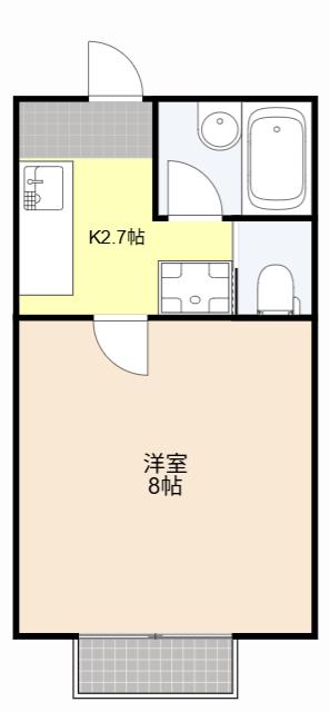 サンヨ高林(1K/3階)の間取り写真