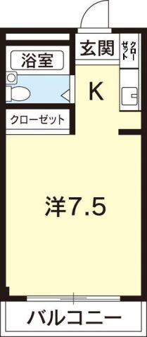 シティパレス佐古(ワンルーム/5階)の間取り写真