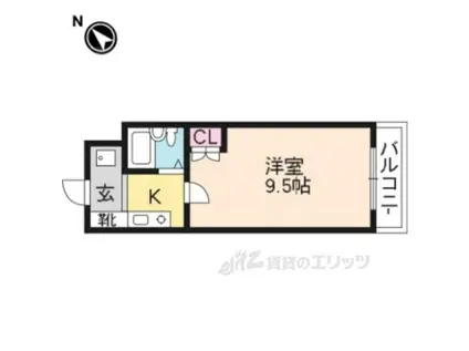 サンレジデンス玉川(1K/5階)の間取り写真