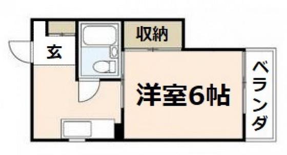 SS栄ビル(1K/1階)の間取り写真