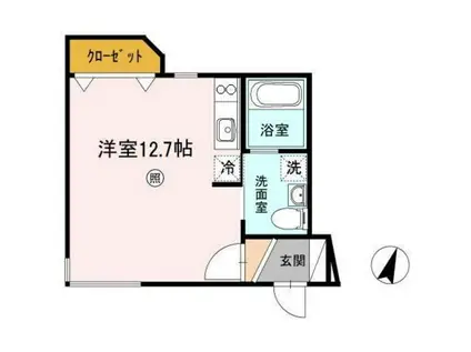 CASA AURORA(ワンルーム/3階)の間取り写真