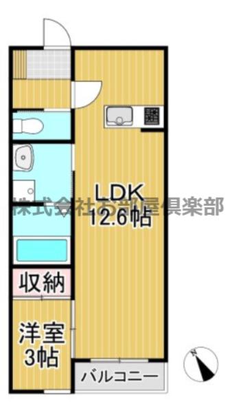 BRAVE BASE REA II(1LDK/2階)の間取り写真